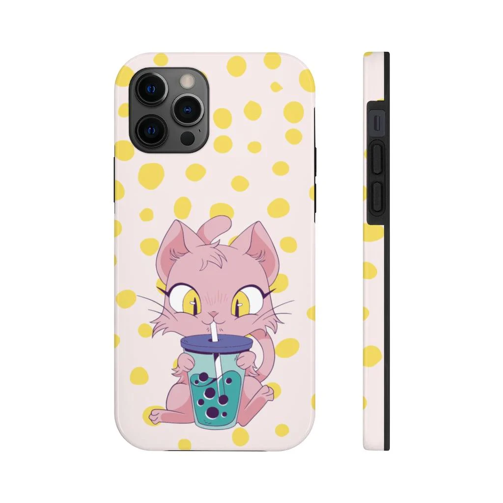 Meow Time for Boba! Tough Phone Case - Image 9