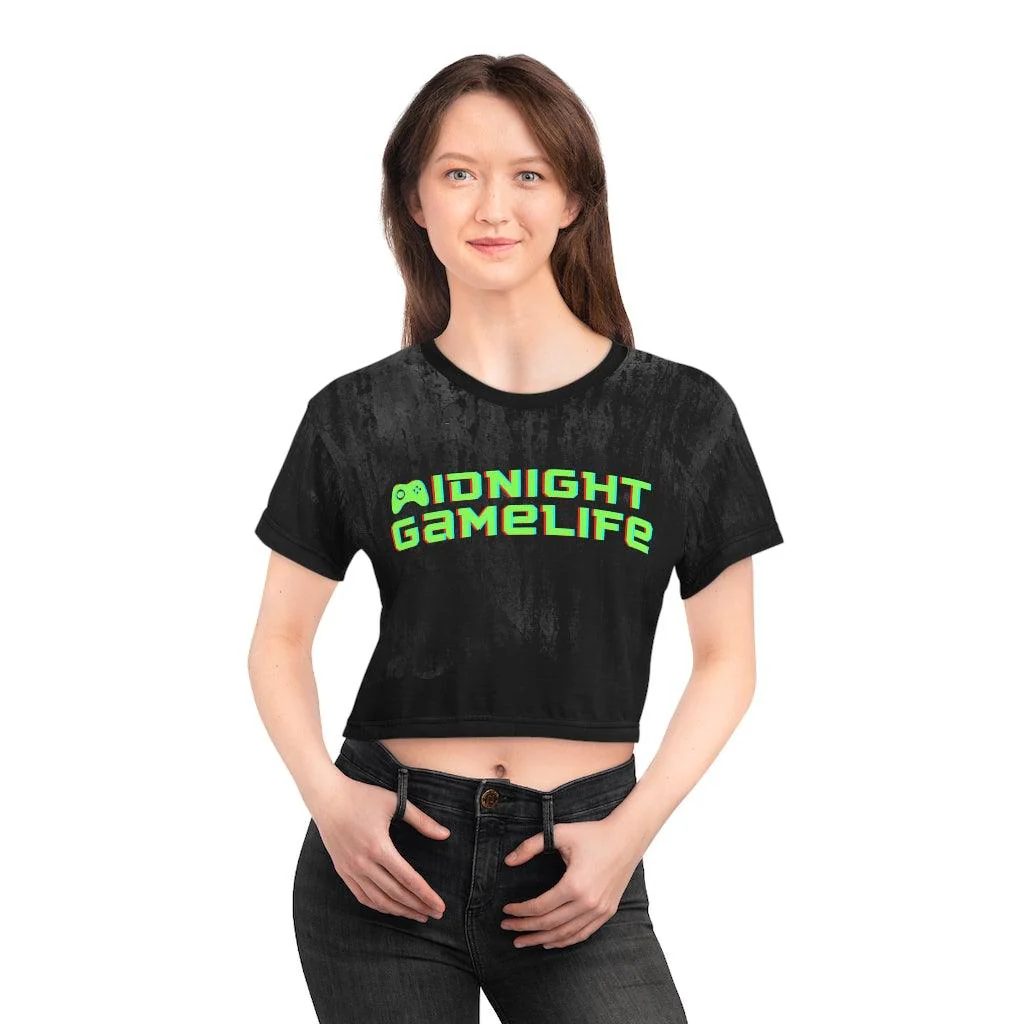 Midnight Game Life Gamer Crop Tee - Image 14