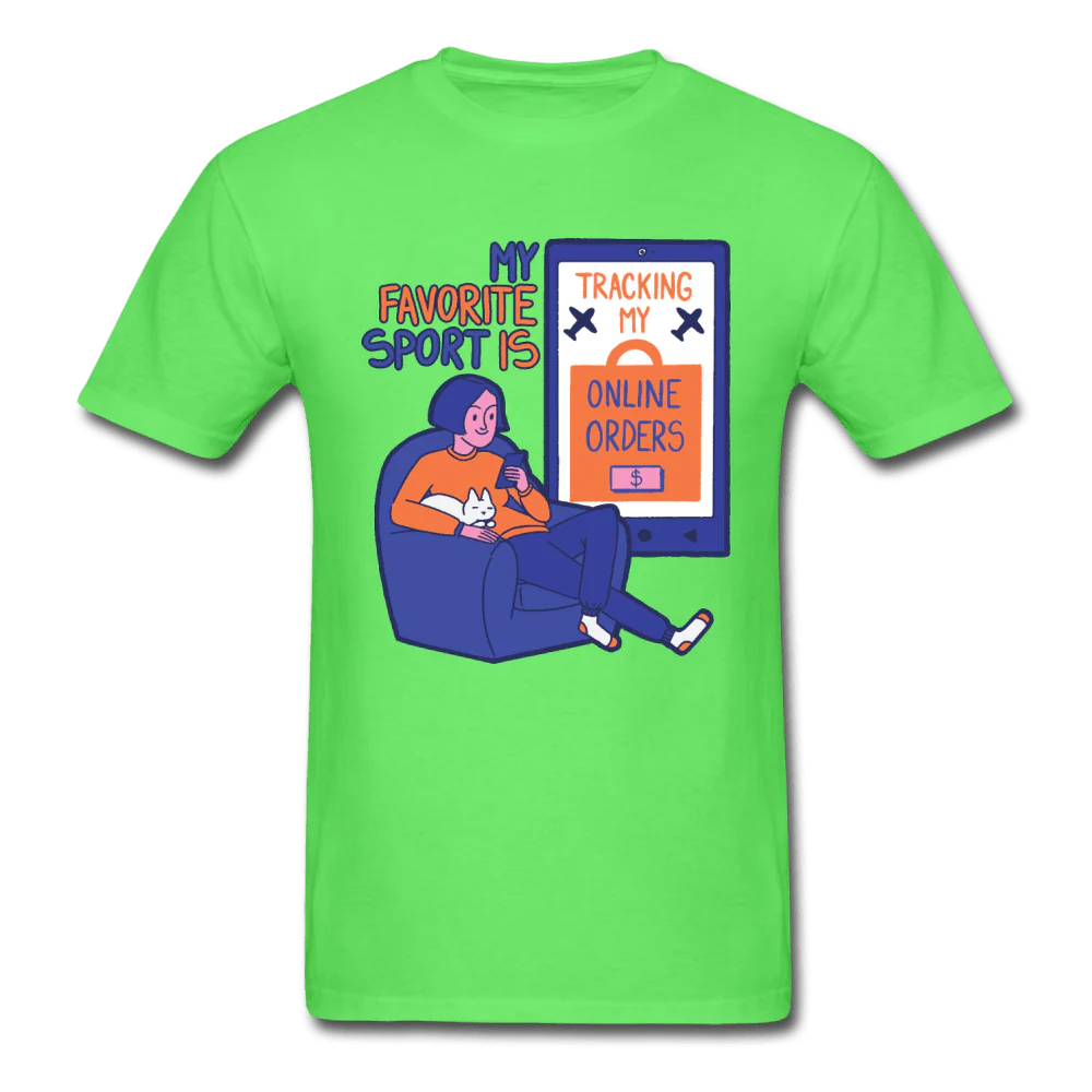 My Favorite Sport is Tracking Online Orders Unisex T-Shirt - Image 3