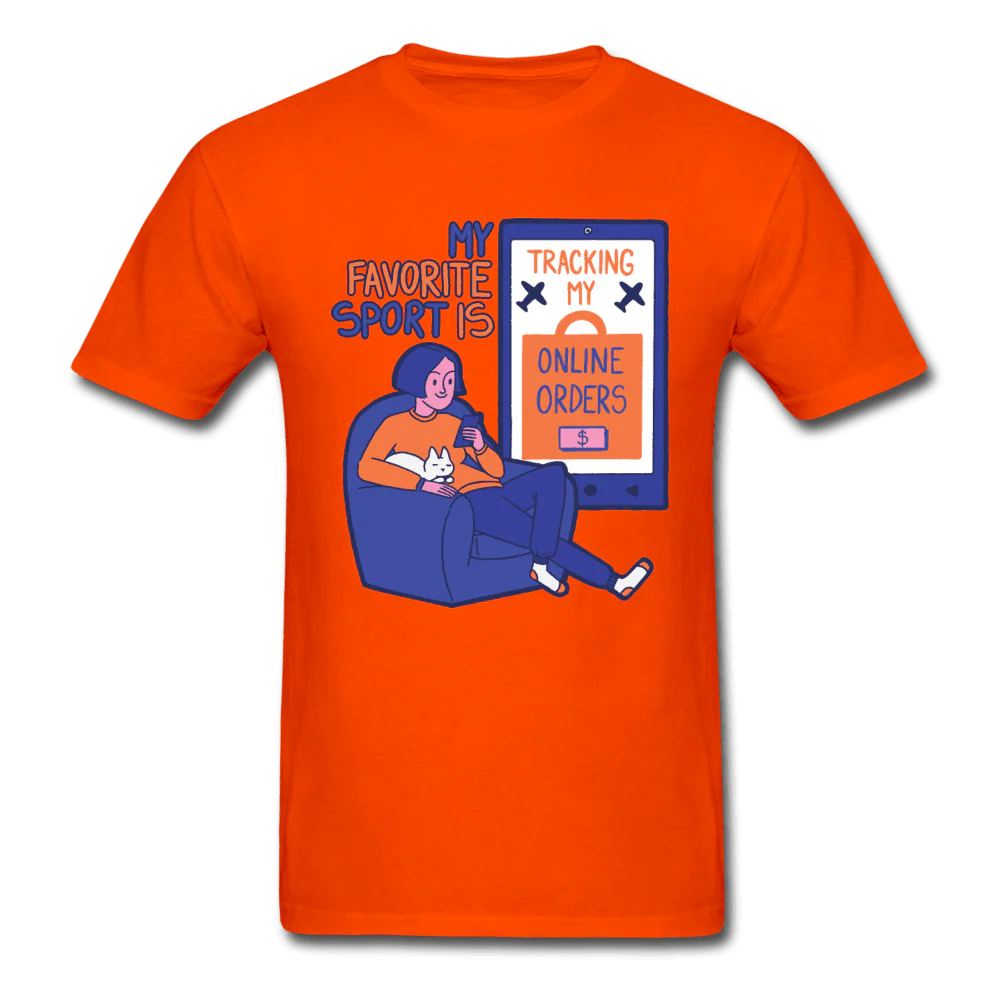 My Favorite Sport is Tracking Online Orders Unisex T-Shirt - Image 4