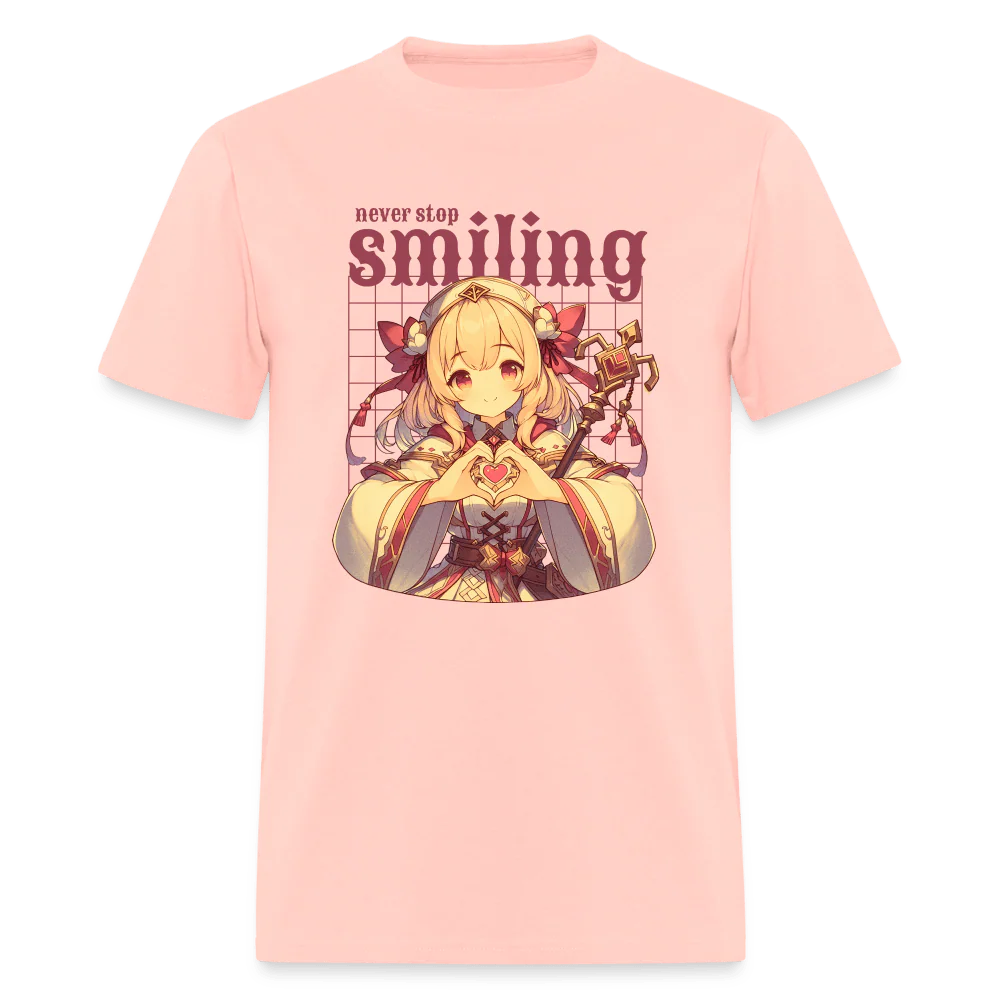 Never Stop Smiling Anime RPG Cleric Unisex Shirt - Image 3