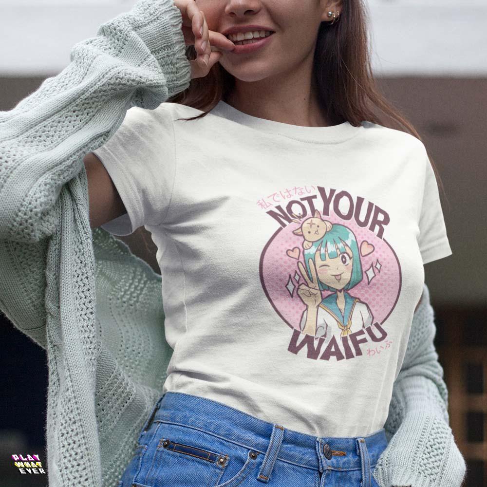 Not Your Waifu Anime Lady's T-Shirt - Image 2