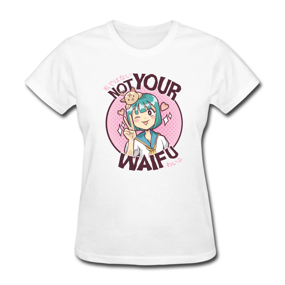 Not Your Waifu Anime Lady's T-Shirt - Image 5