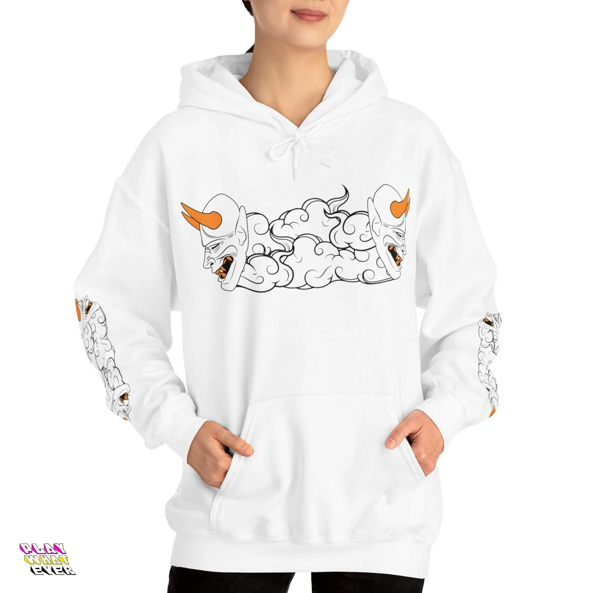 Oni Smoke Cool Anime Hoodie - Image 3