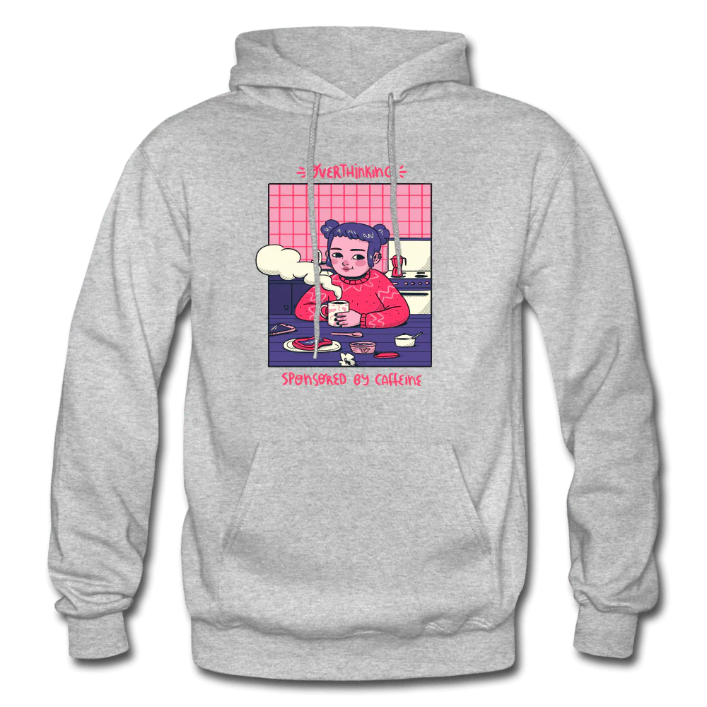 Overthinking Sponsored By Caffeine Cute Hoodie - Image 6