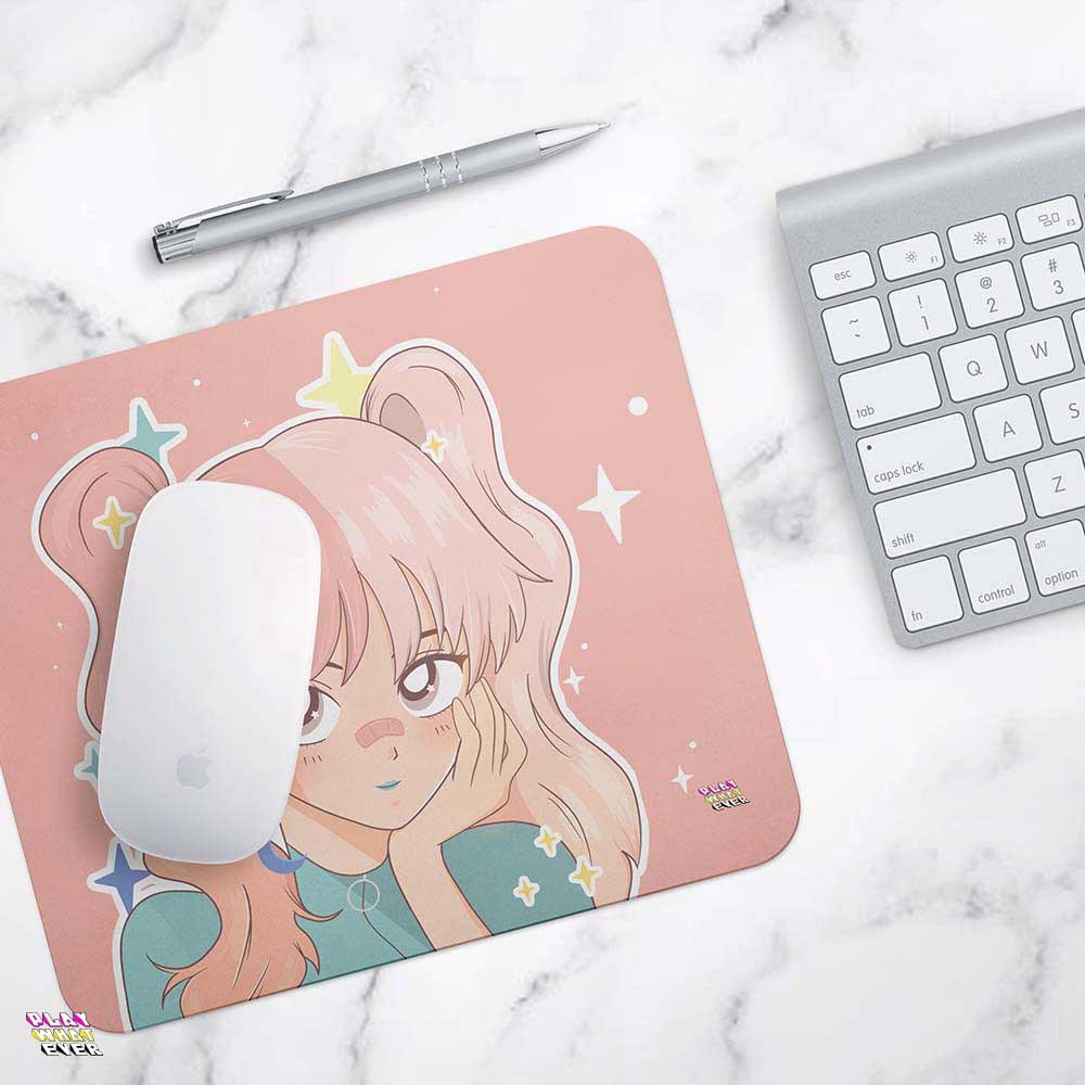 Sparkling Anime Girl Mouse Pad – Sassy and Stylish Desk Essential - Image 5