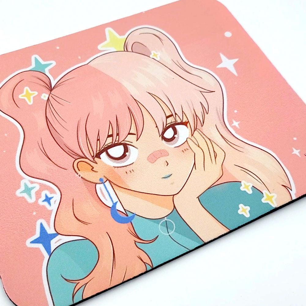 Sparkling Anime Girl Mouse Pad – Sassy and Stylish Desk Essential - Image 6