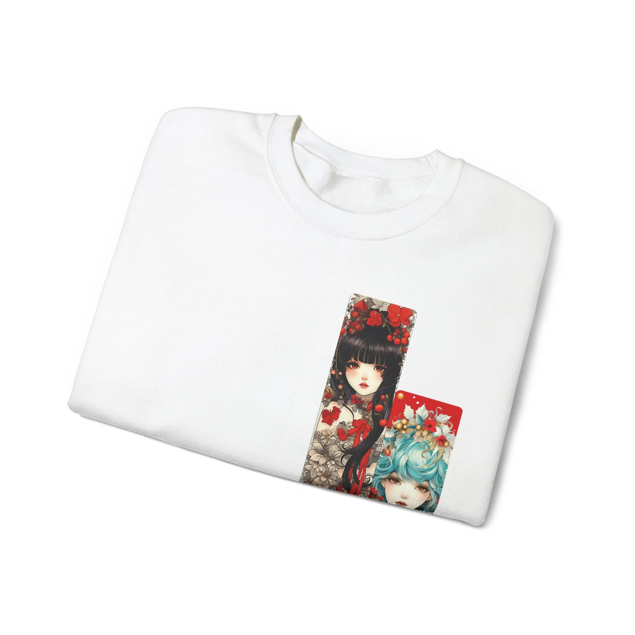 Patchwork Beautiful Maidens of the Holidays Anime Sweatshirt - Image 5