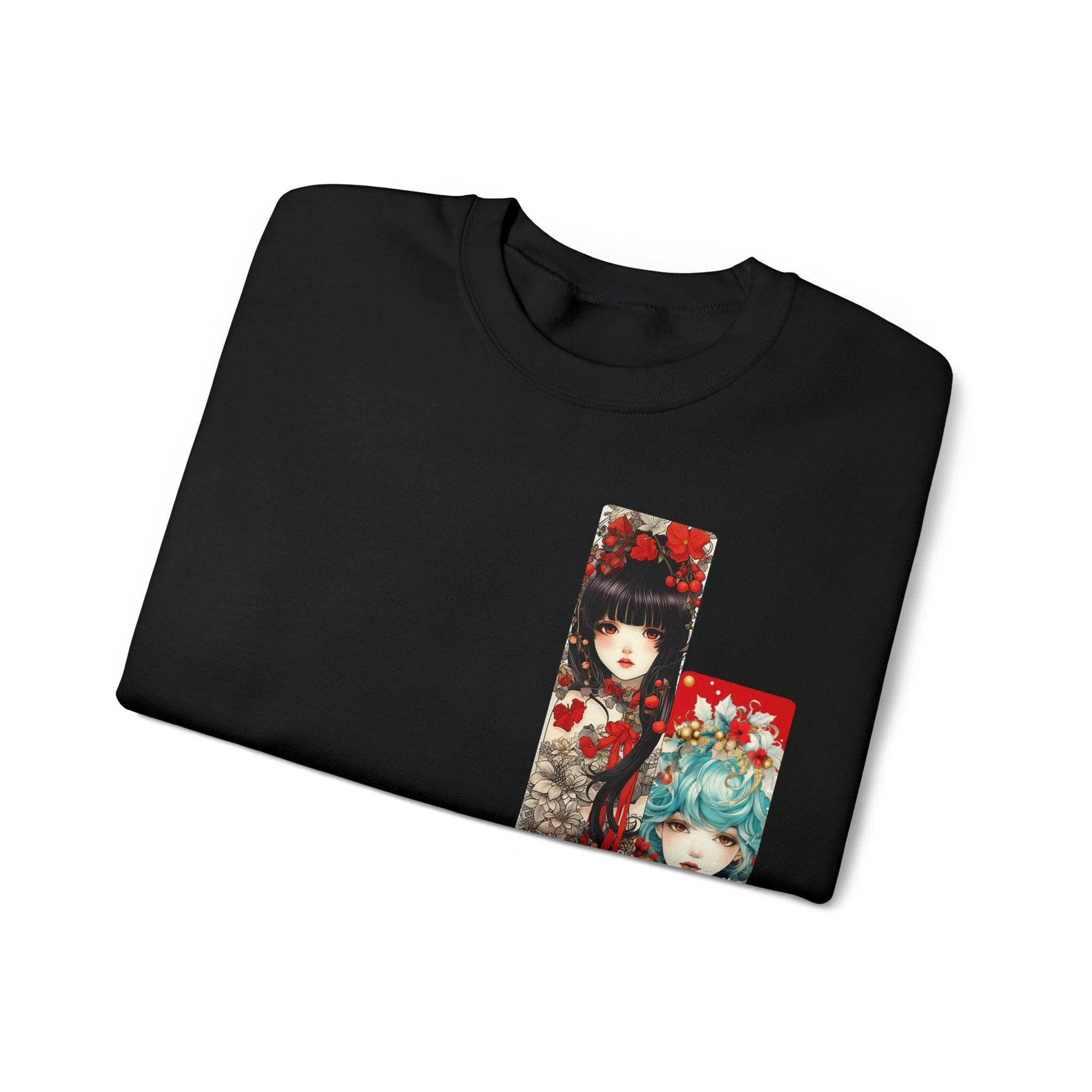 Patchwork Beautiful Maidens of the Holidays Anime Sweatshirt - Image 7