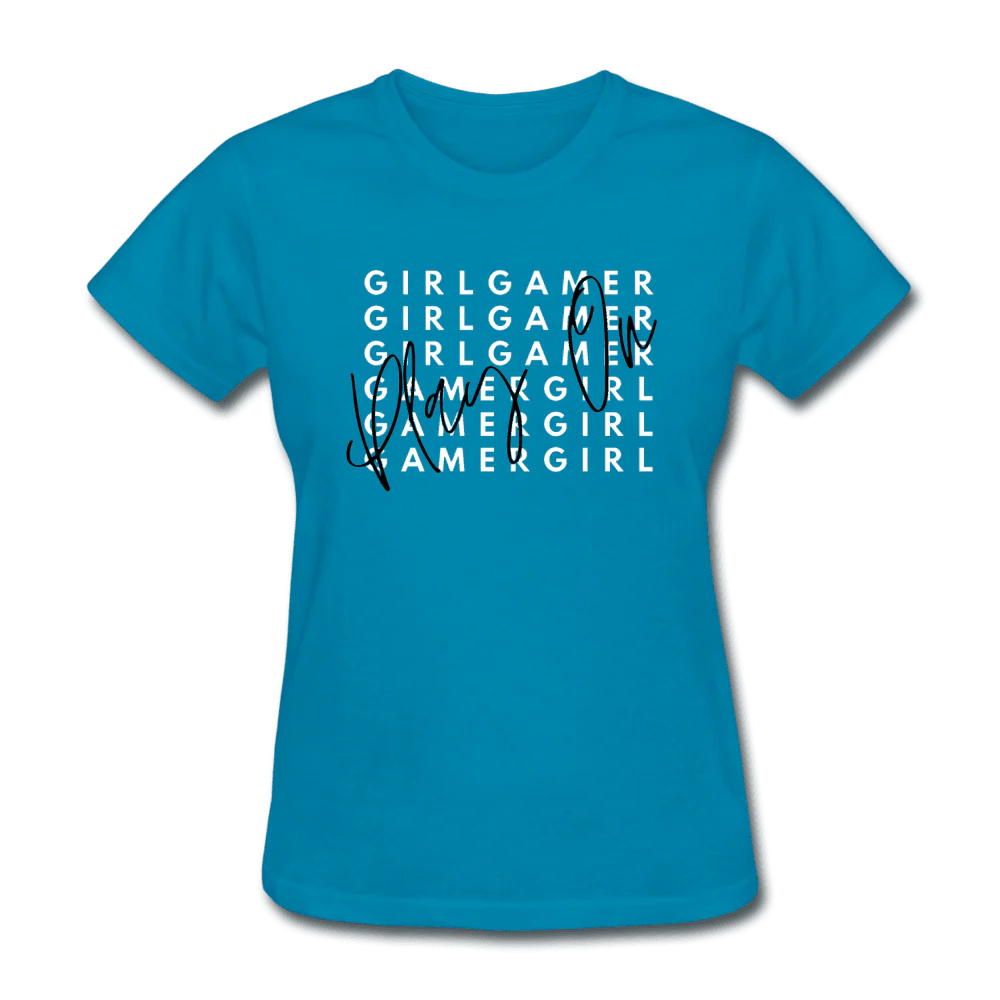 Play On Girl Gamer Cute Women's T-Shirt - Image 4