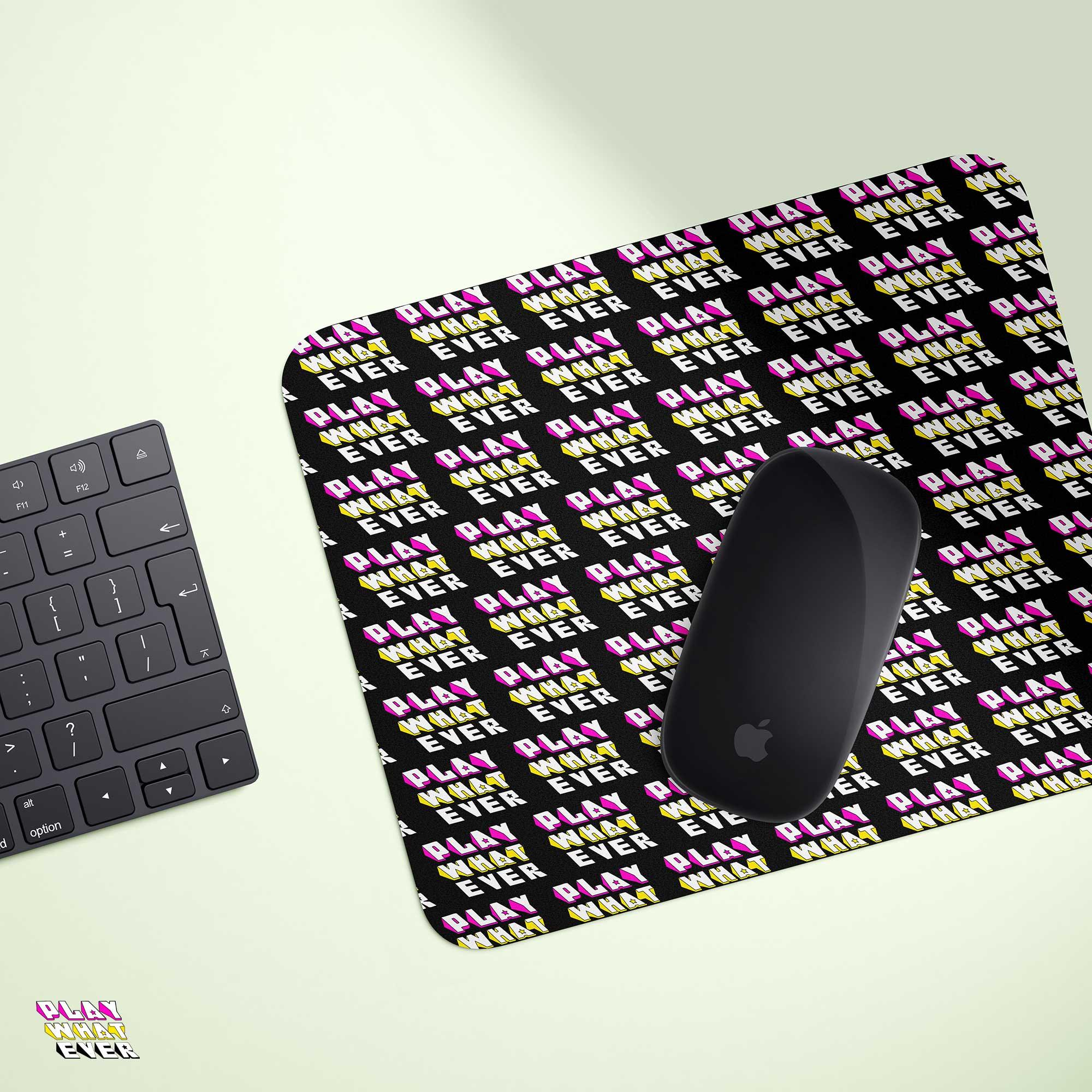 PlayWhatever Logo Pattern Mouse Pad - Image 2