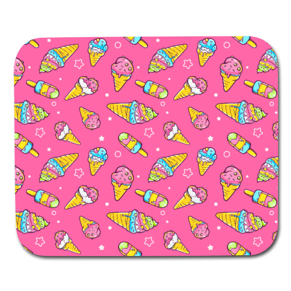 Pretty in Pink Ice Cream Mouse Pad â Sweet, Stylish, and Fun