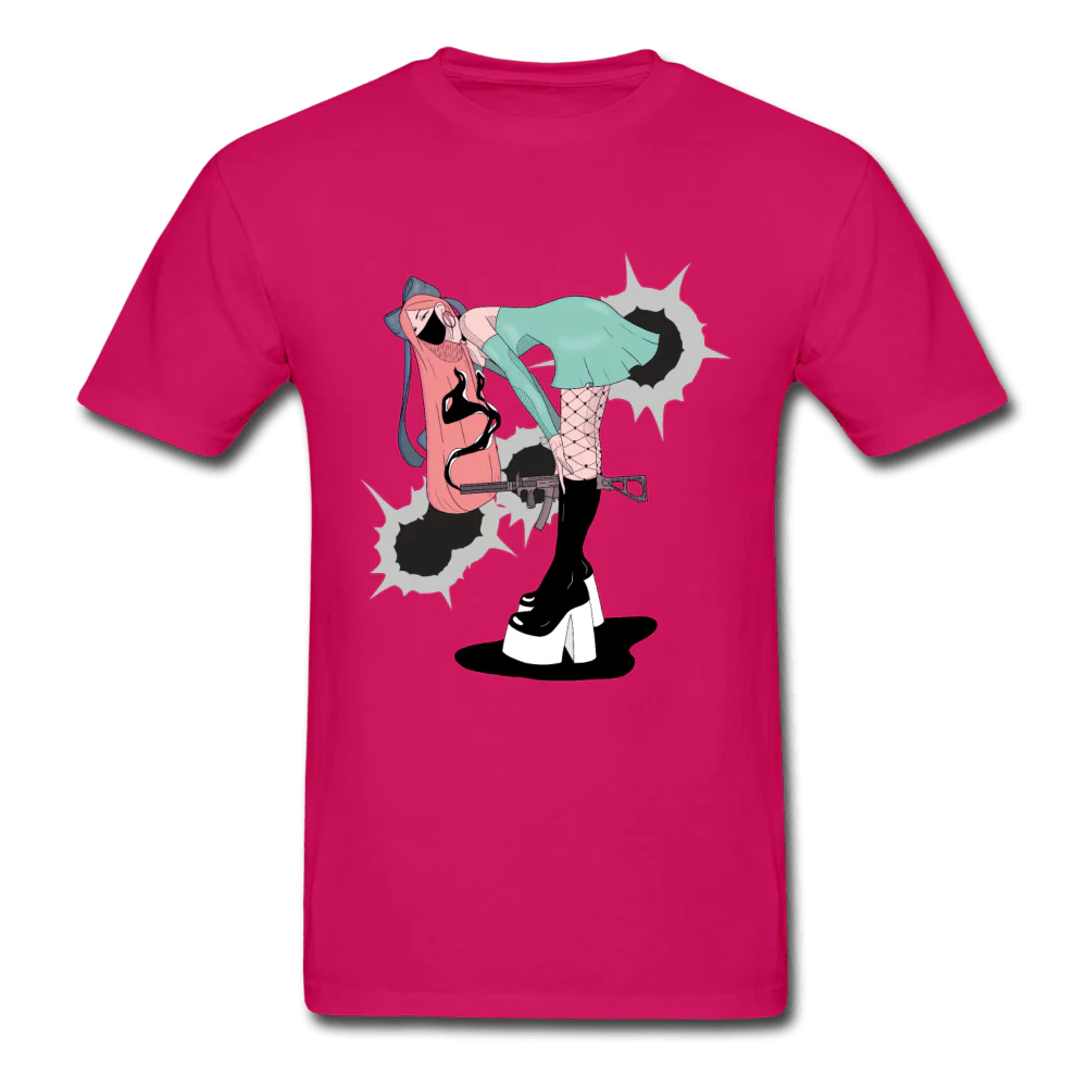 Punk Gunslinger Anime Girl Ultra Cotton T-Shirt - Image 3