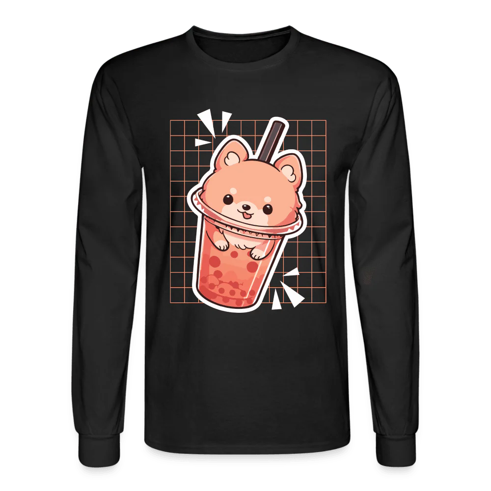 Puppy Bubble Tea Long Sleeve T-Shirt - Image 5