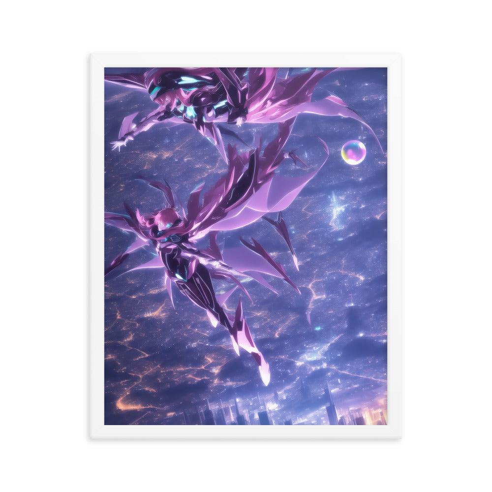 Purple Tinted Galaxy Anime Futuristic Poster - Image 10
