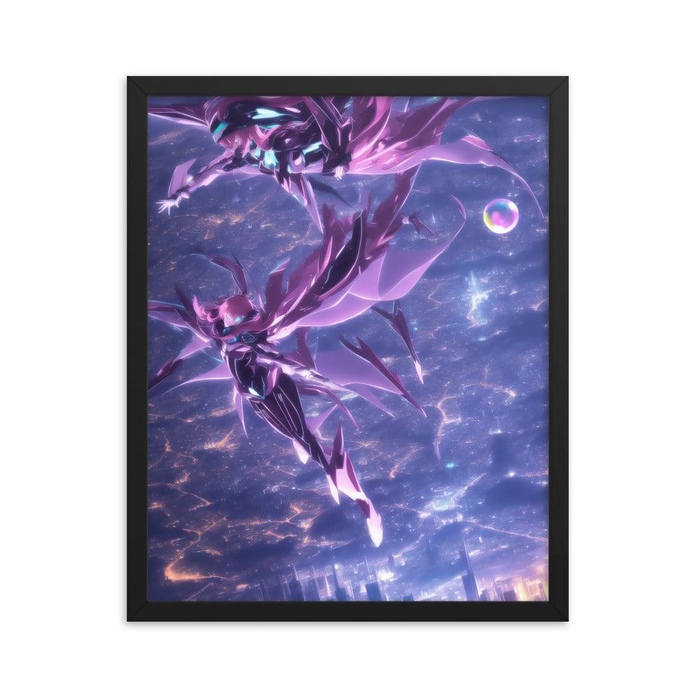 Purple Tinted Galaxy Anime Futuristic Poster - Image 5