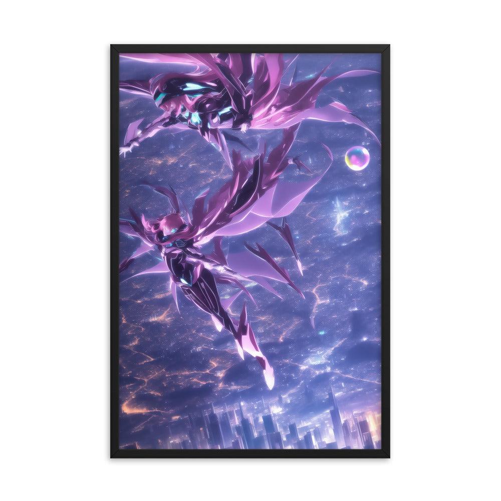 Purple Tinted Galaxy Anime Futuristic Poster - Image 6