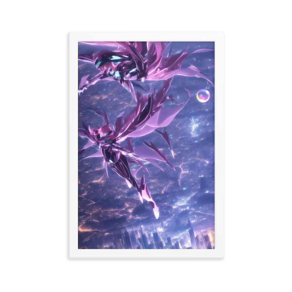 Purple Tinted Galaxy Anime Futuristic Poster - Image 9