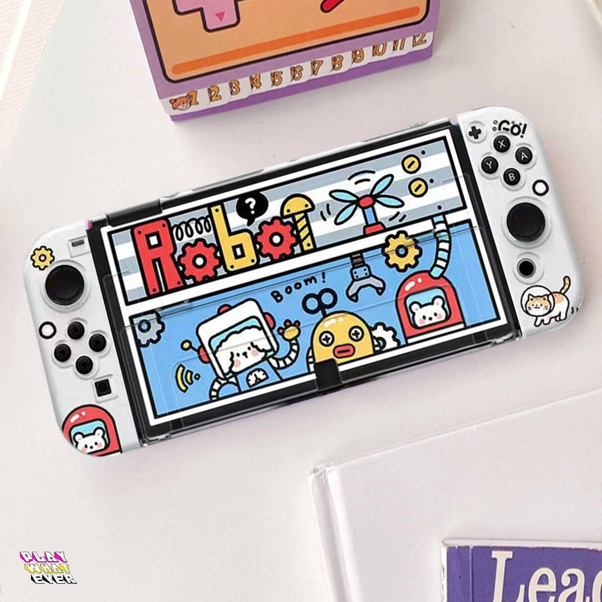 Robots and Aliens Science Nintendo Switch Case - Image 3
