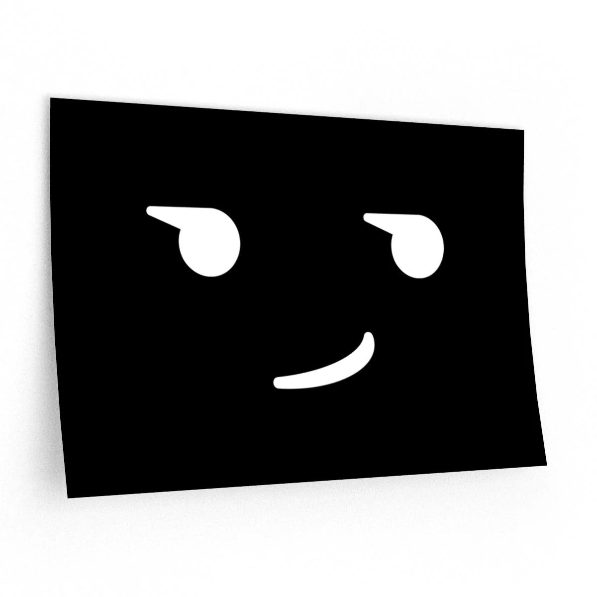 Sarcastic Smirk Emoji Removable Wall Decal Poster - Image 3