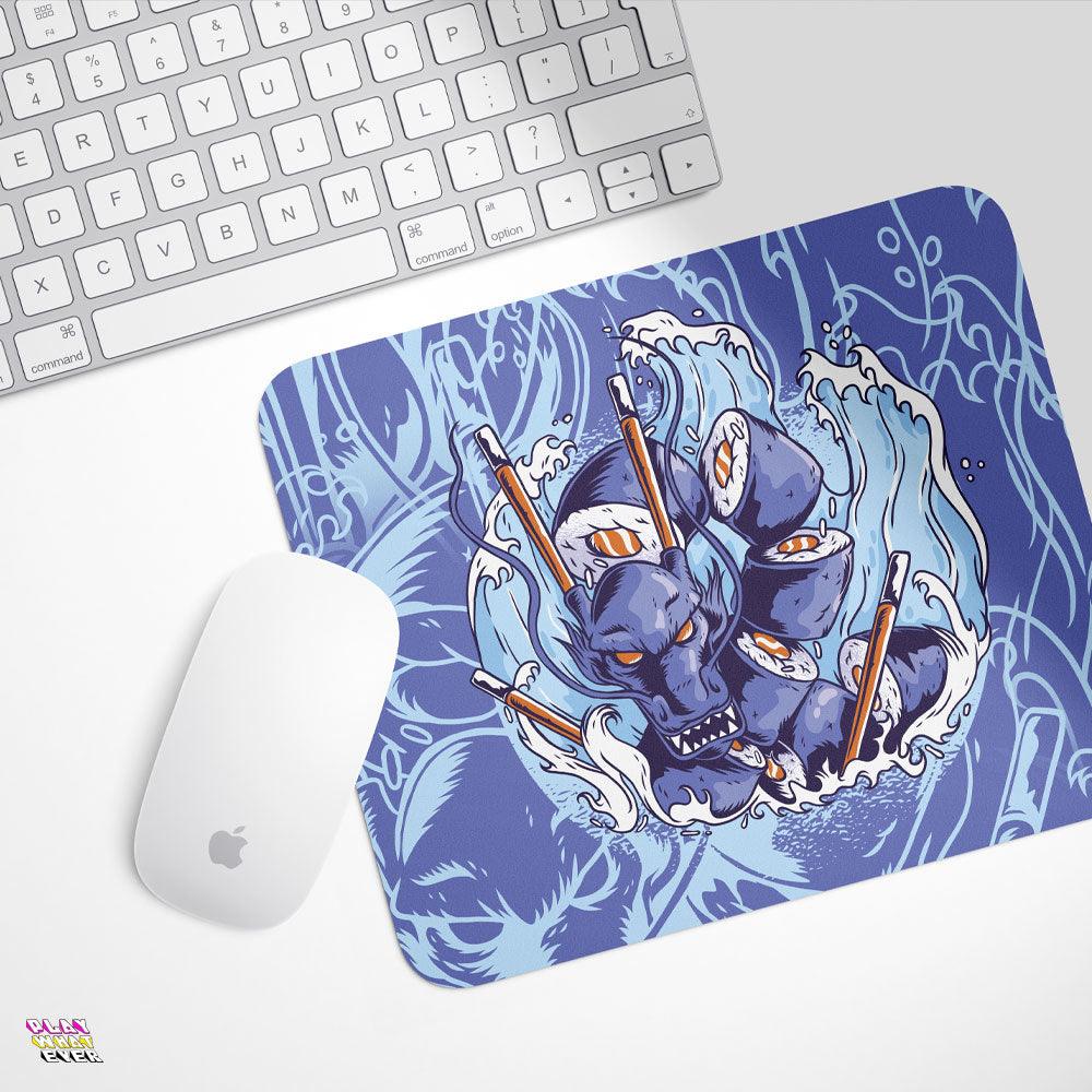 Sea Serpent Dragon Sushi Mouse Pad - Image 2