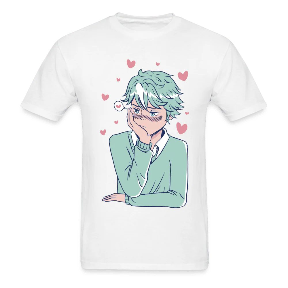 Shy Blushing Anime Boy T-Shirt