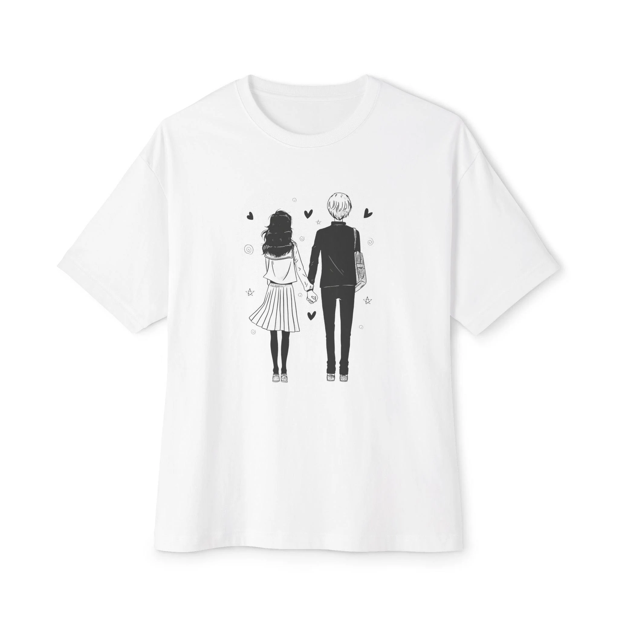 Shy School Romance Unisex Oversized Boxy Tee