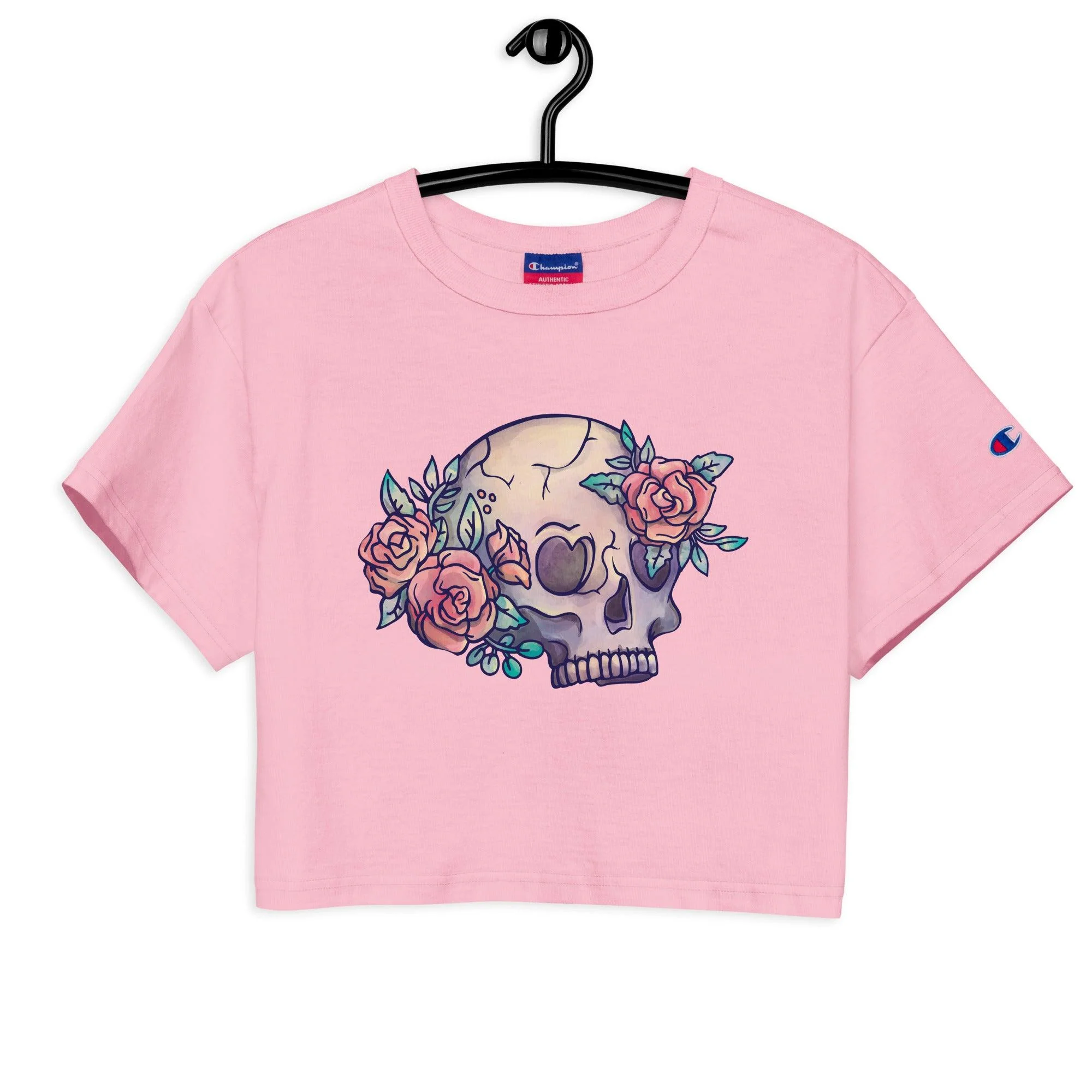 Skulls and Roses Champion Crop Top - Image 4