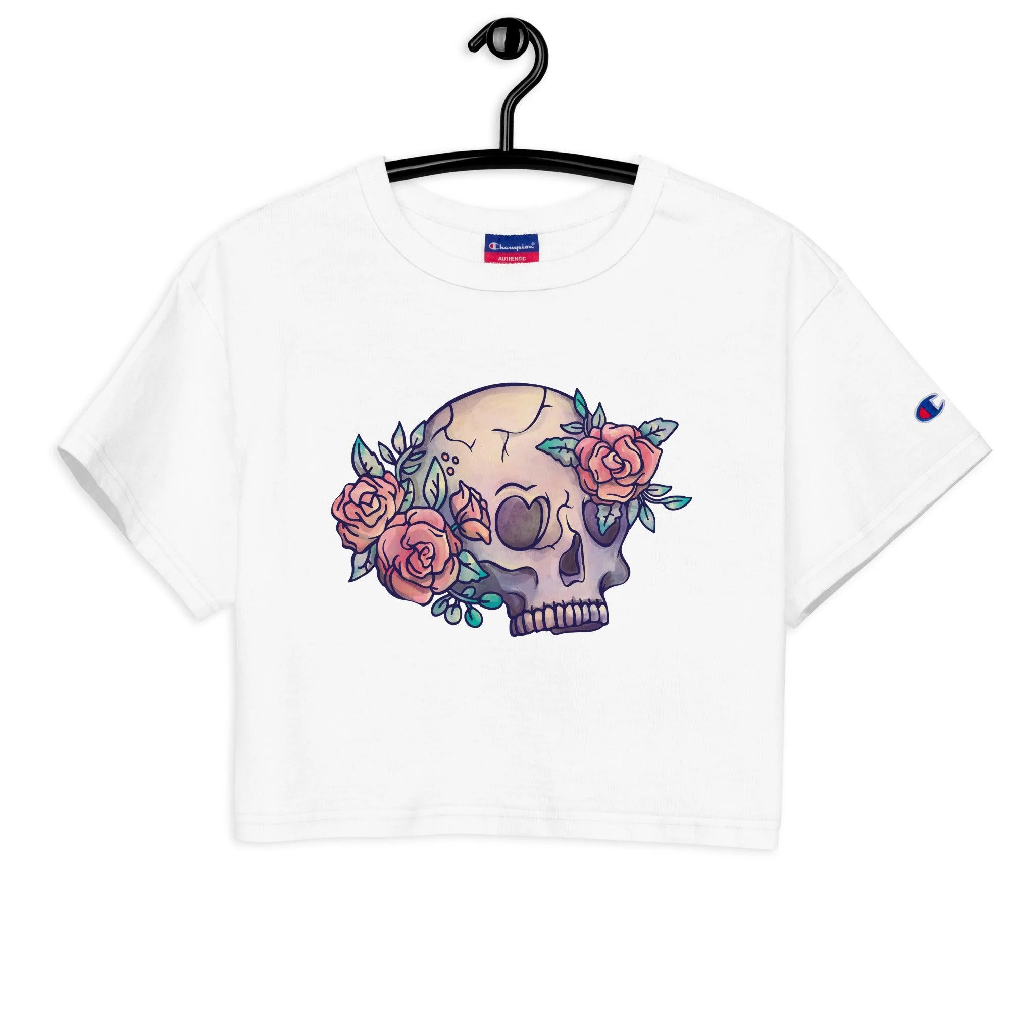 Skulls and Roses Champion Crop Top - Image 5