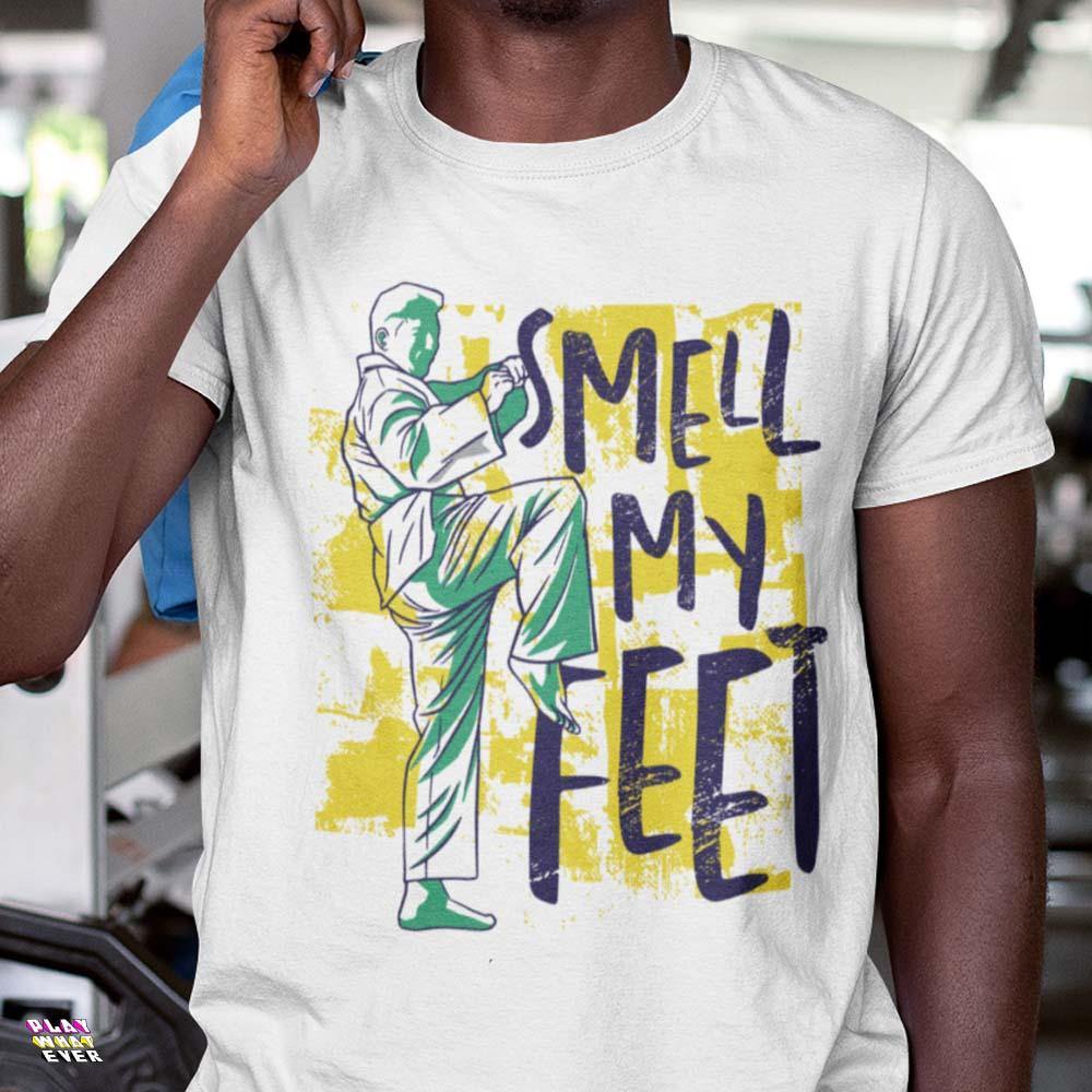 Smell My Feet Funny Taekwondo Unisex T-Shirt - Image 2