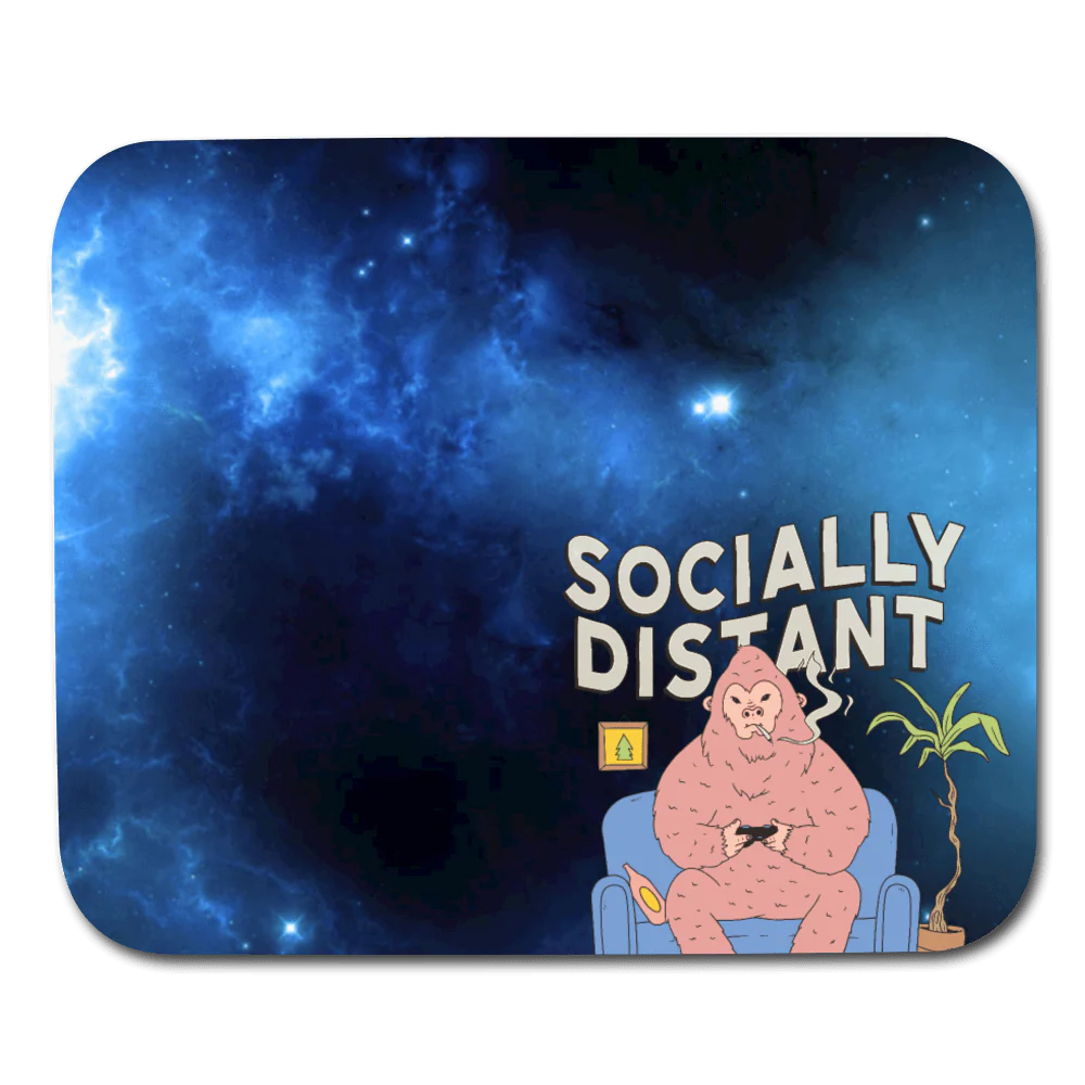 Pink Gorilla Gaming Mouse Pad â Socially Distant Vibes, Fun & Functional