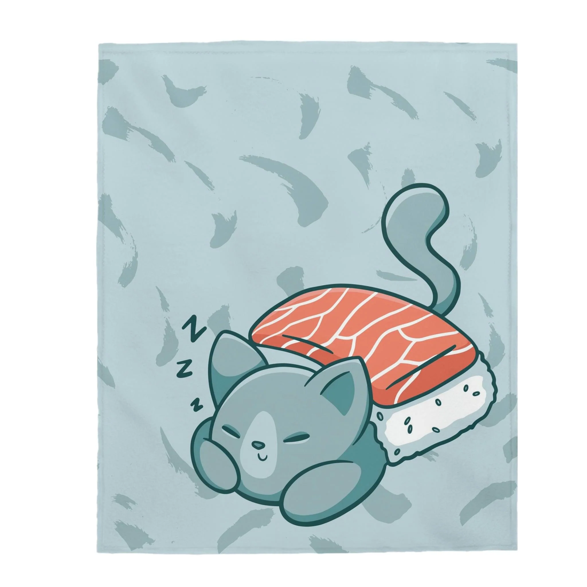 Sushi Cat Cute Velveteen Plush Blanket - Image 5