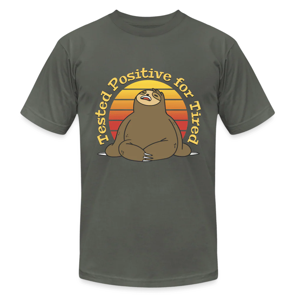 Tested Positive for Tired Funny Sloth T-Shirt - Image 4