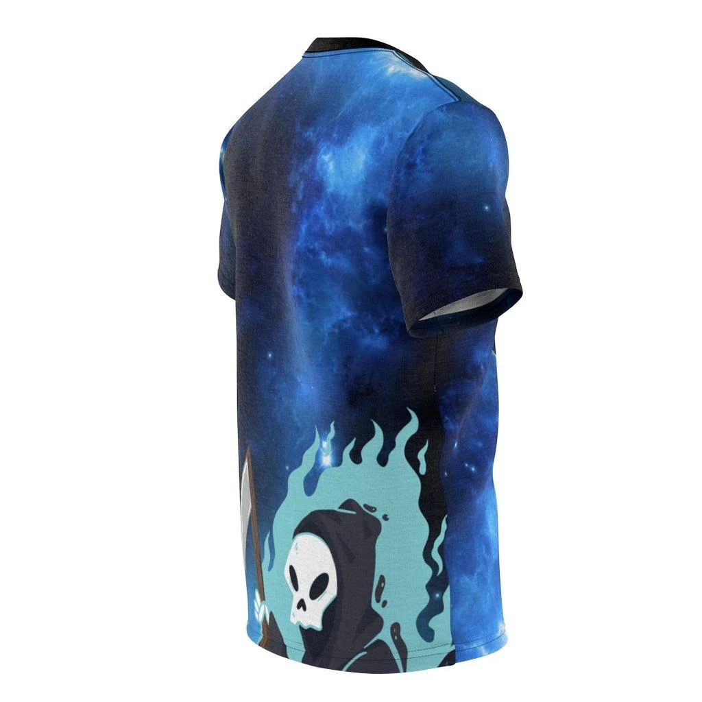 The Cat Knight of Death Unisex AOP Tee - Image 4
