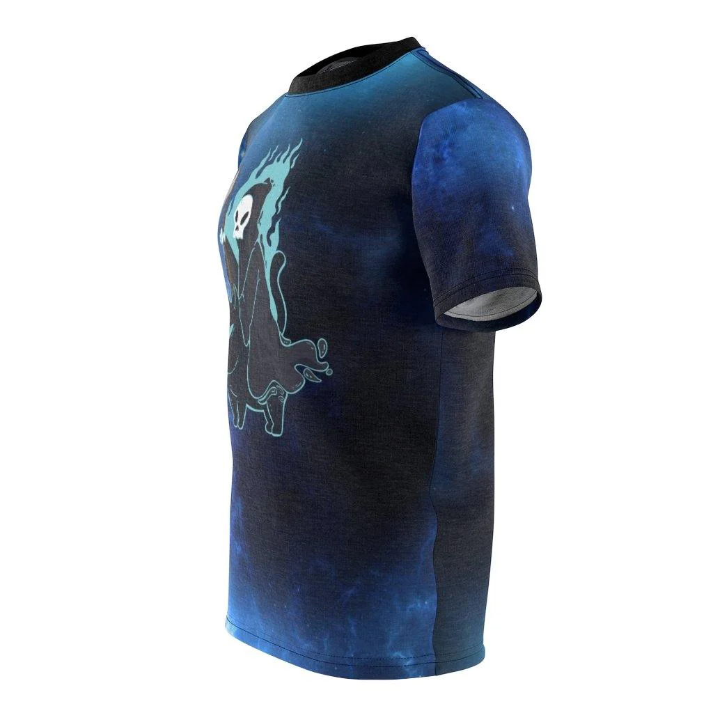 The Cat Knight of Death Unisex AOP Tee - Image 5