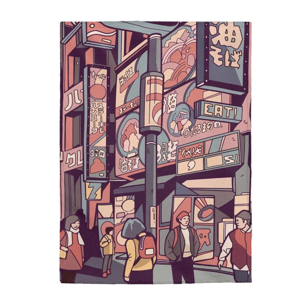 The Streets of Anime Blanket - Image 6