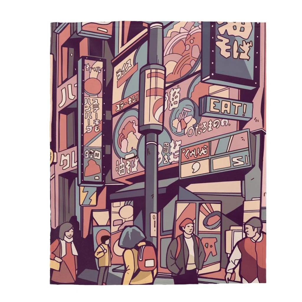The Streets of Anime Blanket - Image 8