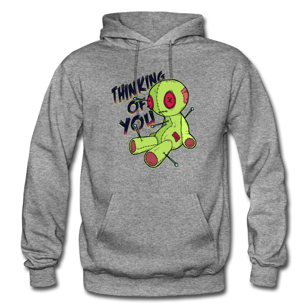Thinking of You Voodoo Doll Funny Hoodie - Image 5