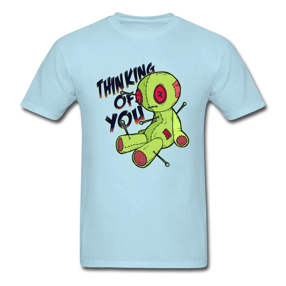 Thinking of You Voodoo Doll Funny Unisex T-Shirt - Image 10
