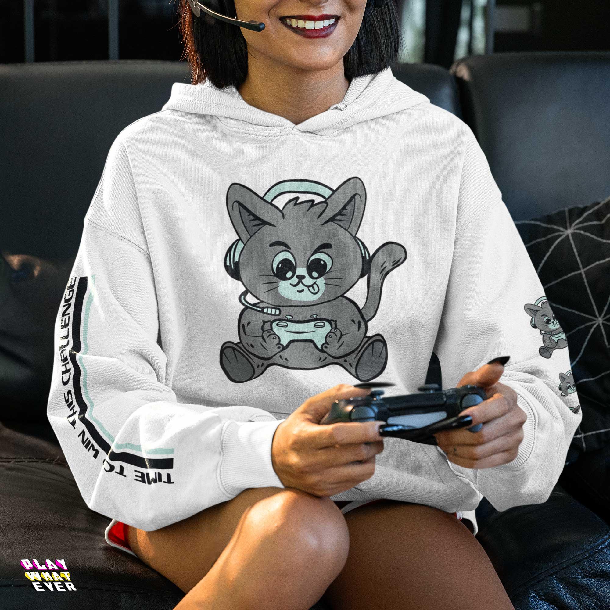 Time To Win This Challenge Cat Hoodie - Image 3