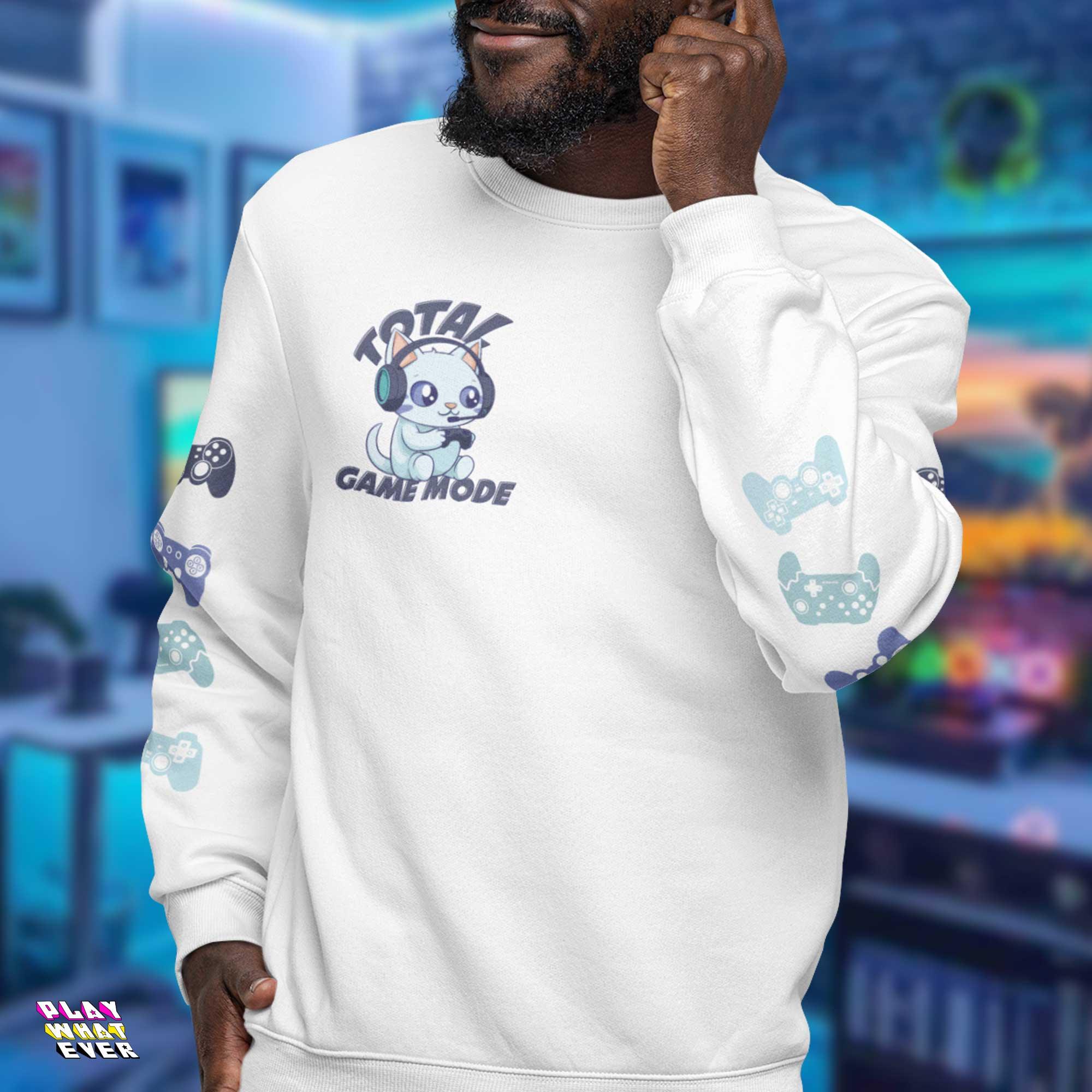 Total Game Mode Gaming Cat Sweatshirt - Image 3