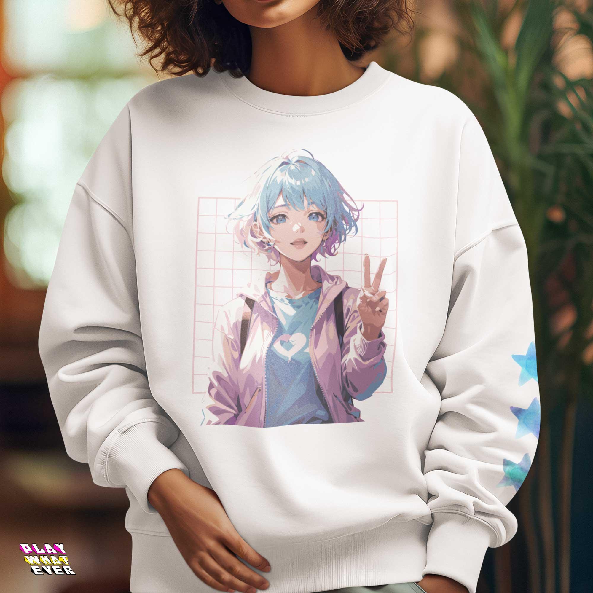 Travel the World Anime Girl Sweatshirt - Image 3