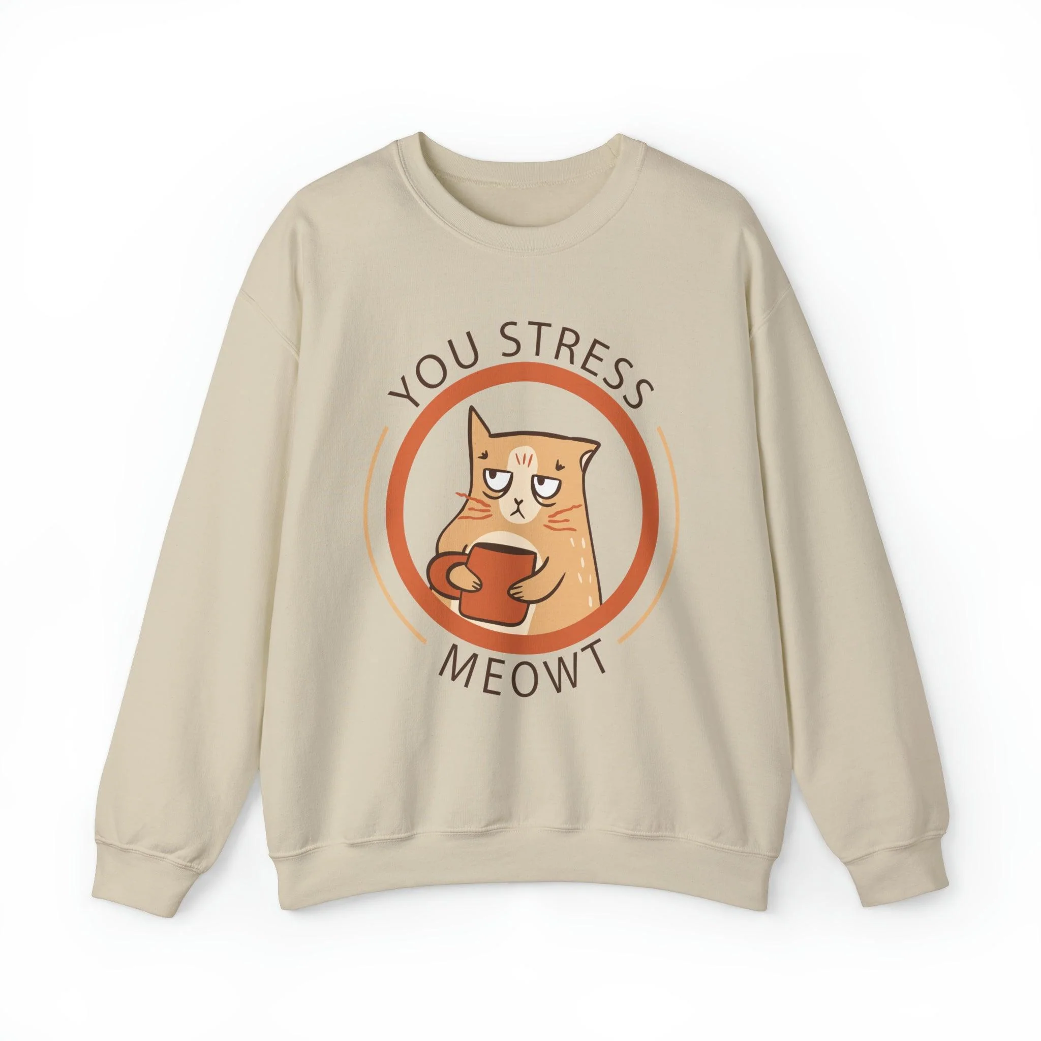 Unisex You Stress Meowt Funny Cat Sweatshirt - Image 3