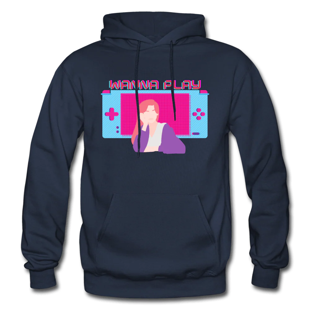 Wanna Play Retro Gameboy Gaming Unisex Hoodie - Image 5