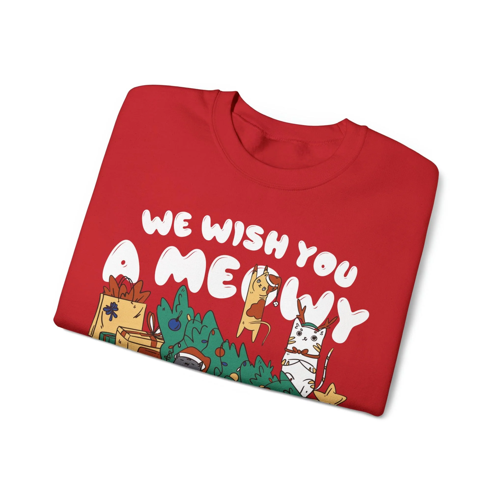 Wish You a Meowy Christmas Sweatshirt - Image 5