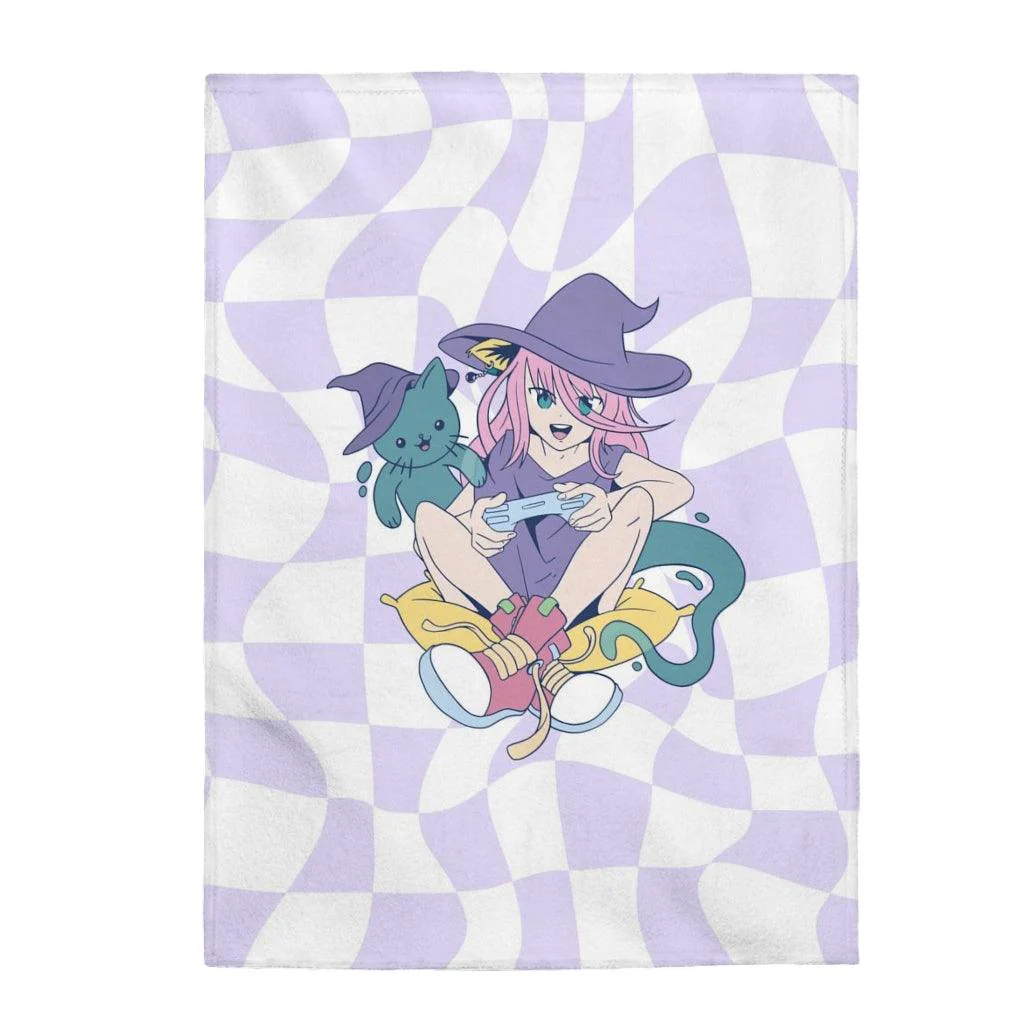 Witch Gamer will Win Kawaii Anime Blanket - Image 7