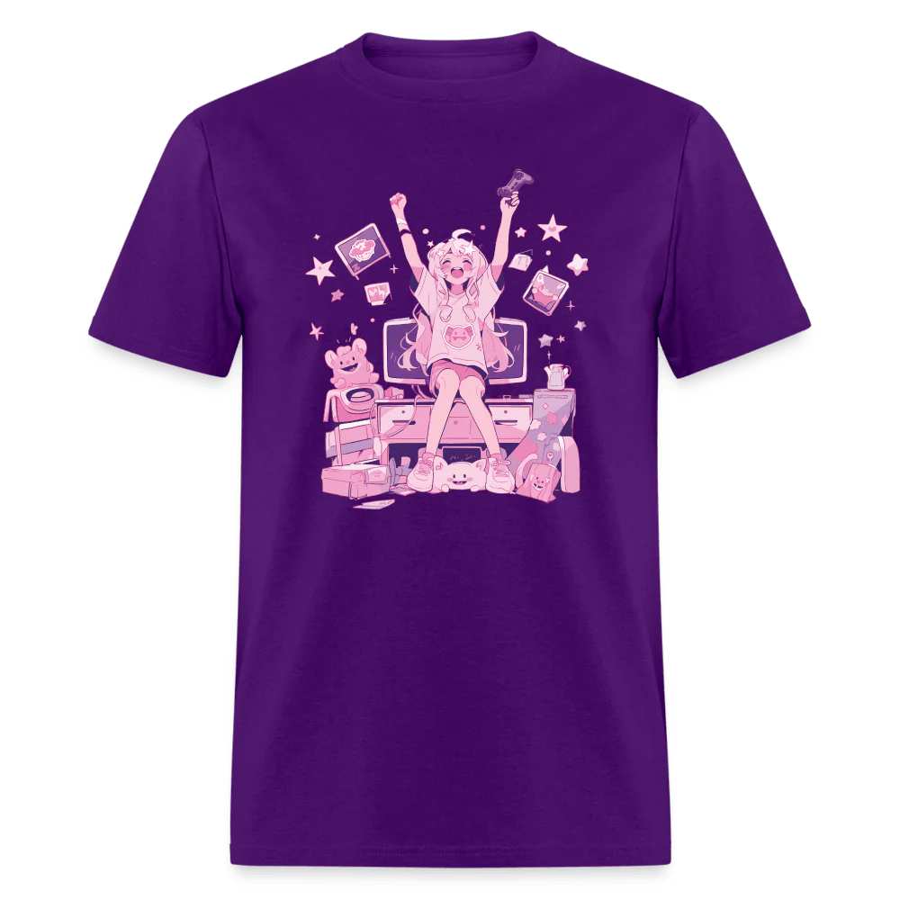 Yay! Girl Gamer Wins Pink Gaming Room T-Shirt - Image 2