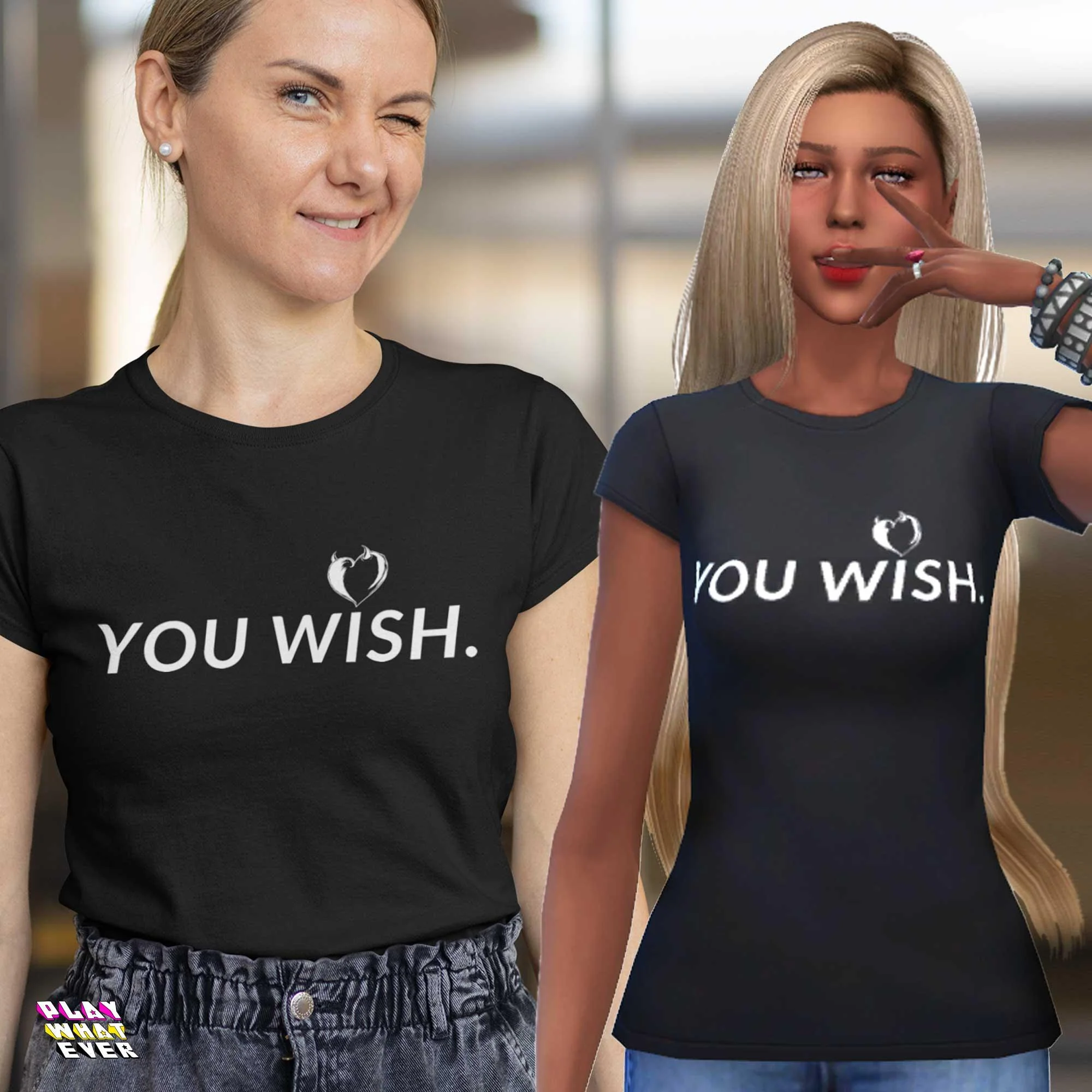 You Wish Devil Heart Ultra Cotton Attitude T-Shirt - Image 4